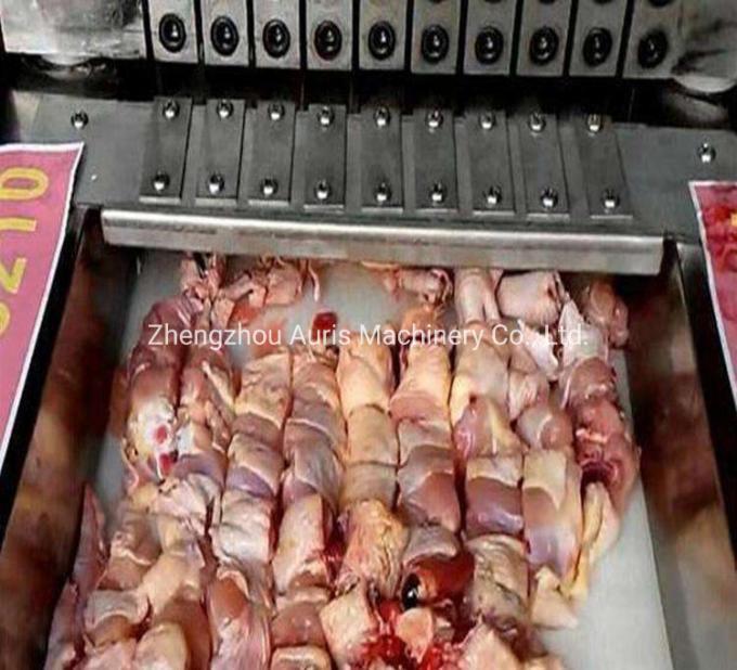 Automatischer Brathühnchen-Würfel-Schneider-ganzes Fleisch und Knochen-Schneidemaschine-Steak-Lamm-Hieb-würfelnde Maschine