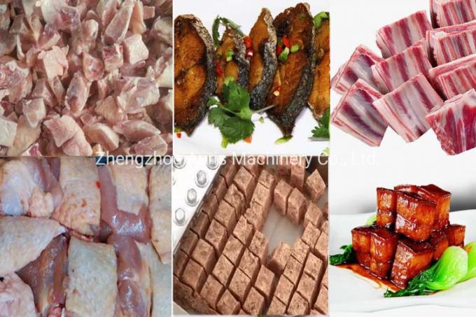 Automatischer Brathühnchen-Würfel-Schneider-ganzes Fleisch und Knochen-Schneidemaschine-Steak-Lamm-Hieb-würfelnde Maschine