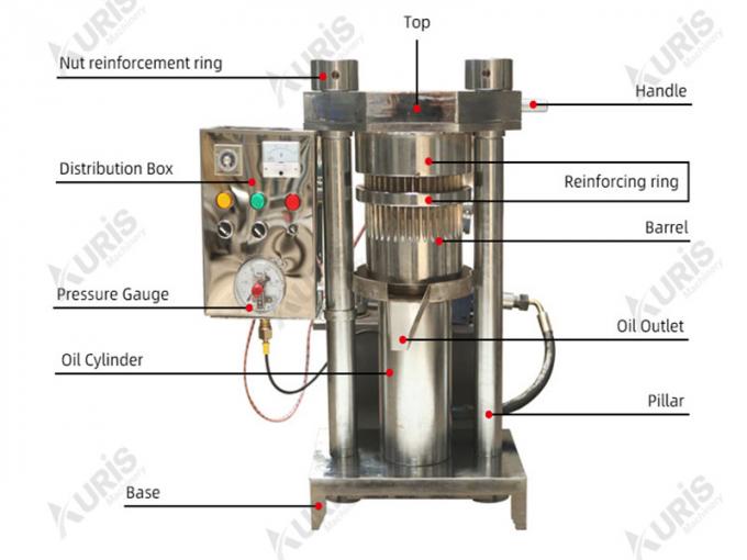Walnuss-Tee-Samen-Sonnenblumensamen-Öl hohe des Öl-Wiederaufnahme-vertikales hydraulisches indischen Sesams, das den Vertreiber drückend herstellt Geräte verdrängt