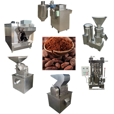 Edelstahl-Kakao-Werkzeugmaschinen 100kg/H Bean To Bar Chocolate Machine 200kg