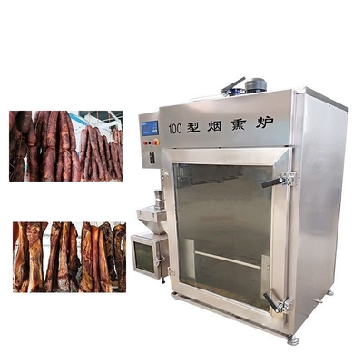 Huf-Fleisch-Rauchmaschine 100kg stapeln heiße kalte Fisch-Rauchmaschine auf