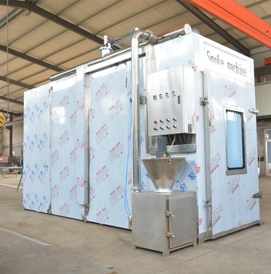 Rauchmaschine PLC 100kg des Fleisch-380v Reihen-industrieller Rauch-Haus-Ofen
