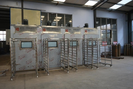 Rauchmaschine PLC 100kg des Fleisch-380v Reihen-industrieller Rauch-Haus-Ofen