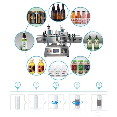 Automatische Tabellen-Art kleiner runde Flaschen-Aufkleber-Etikettiermaschine des ätherischen Öls