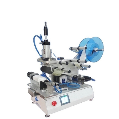 Multifunktionsdrehetikettiermaschinen halbautomatisch ringsum doppelseitige Etikettiermaschine der flachen Flasche