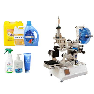 Multifunktionsdrehetikettiermaschinen halbautomatisch ringsum doppelseitige Etikettiermaschine der flachen Flasche