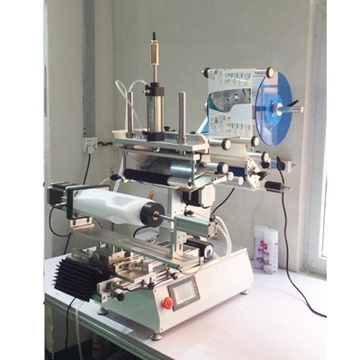 Multifunktionsdrehetikettiermaschinen halbautomatisch ringsum doppelseitige Etikettiermaschine der flachen Flasche